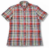 View Item Brutus Trimfit Mod Skin Retro Heritage Tartan Check Shirt Madras Check Red 